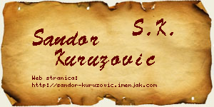 Šandor Kuruzović vizit kartica